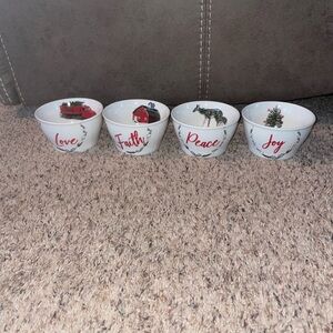 Southern Home Faith, Peace, Family Love Bowl Set 4.25”